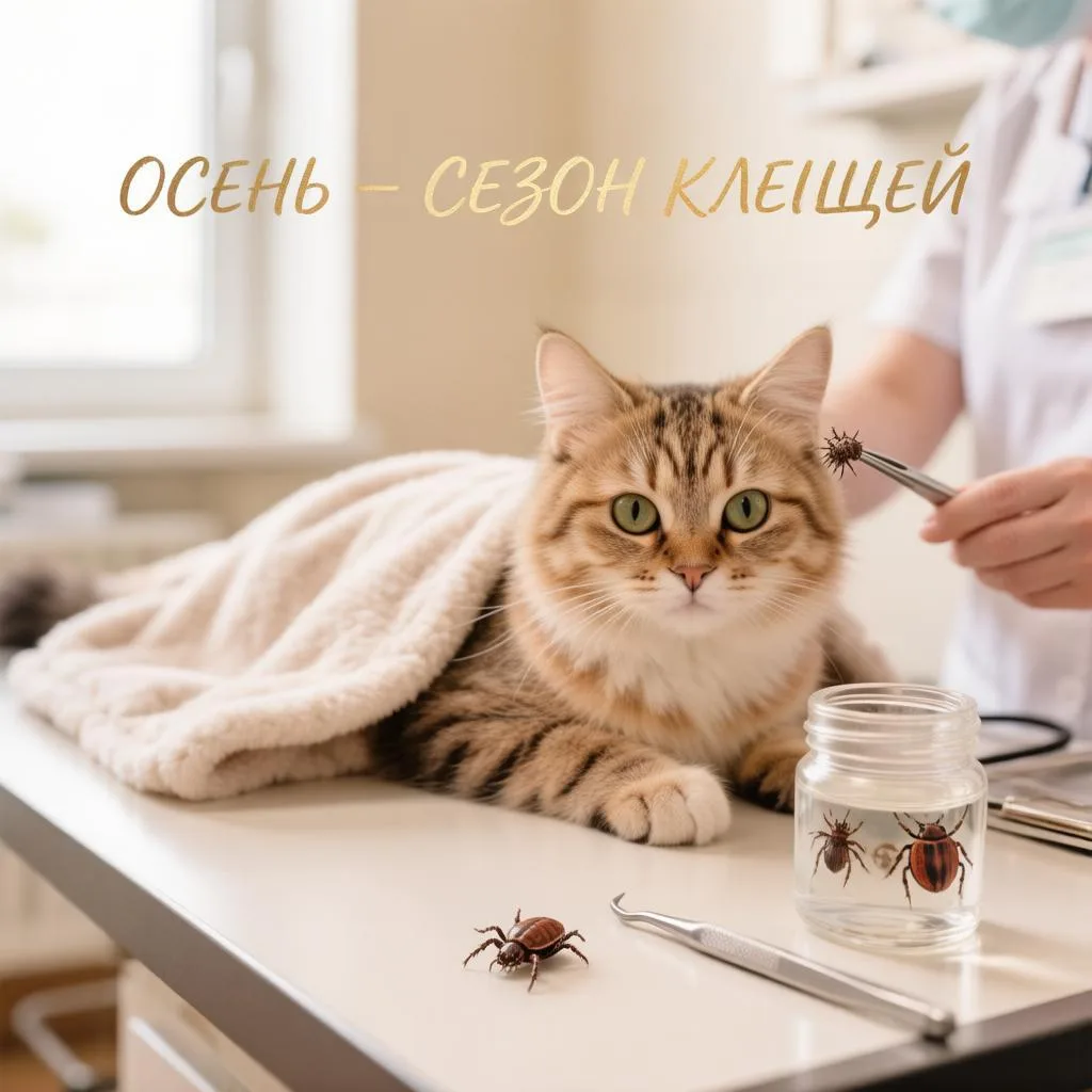 Клещи осенью: почему защита кошек важна круглый год